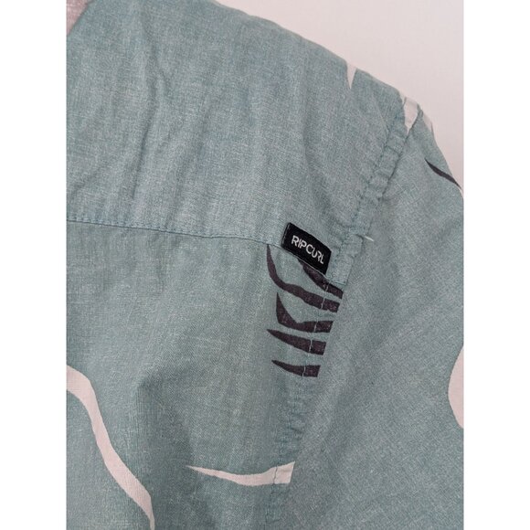 Rip Curl Hawaiian Shirt Button Up Men Size XL Standard Fit Floral Tropical Surf - Picture 3 of 9